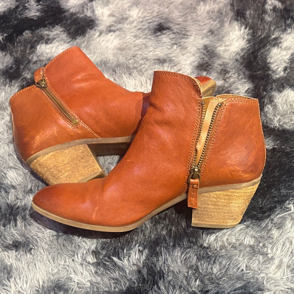 Frye Burnt Orange Ankle Boots